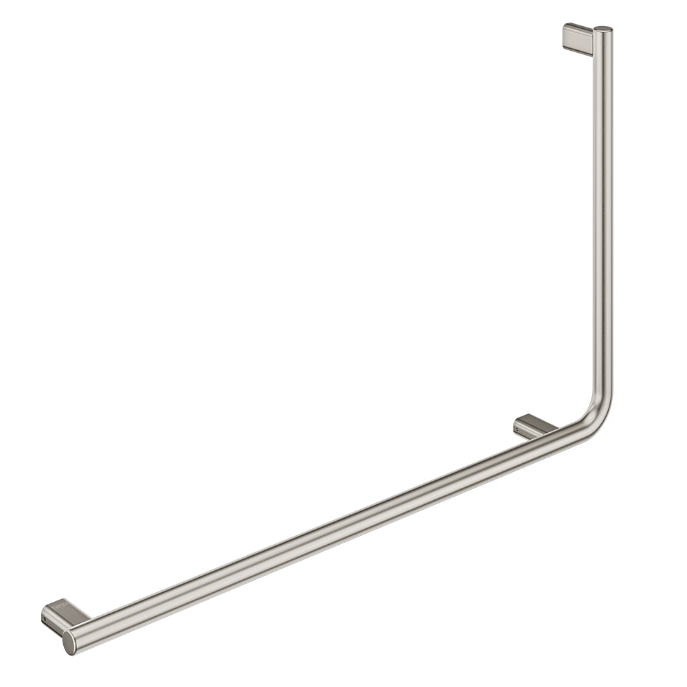 Fienza 90° Care Slimline Left-Hand Grab Rail - Brushed Nickel
