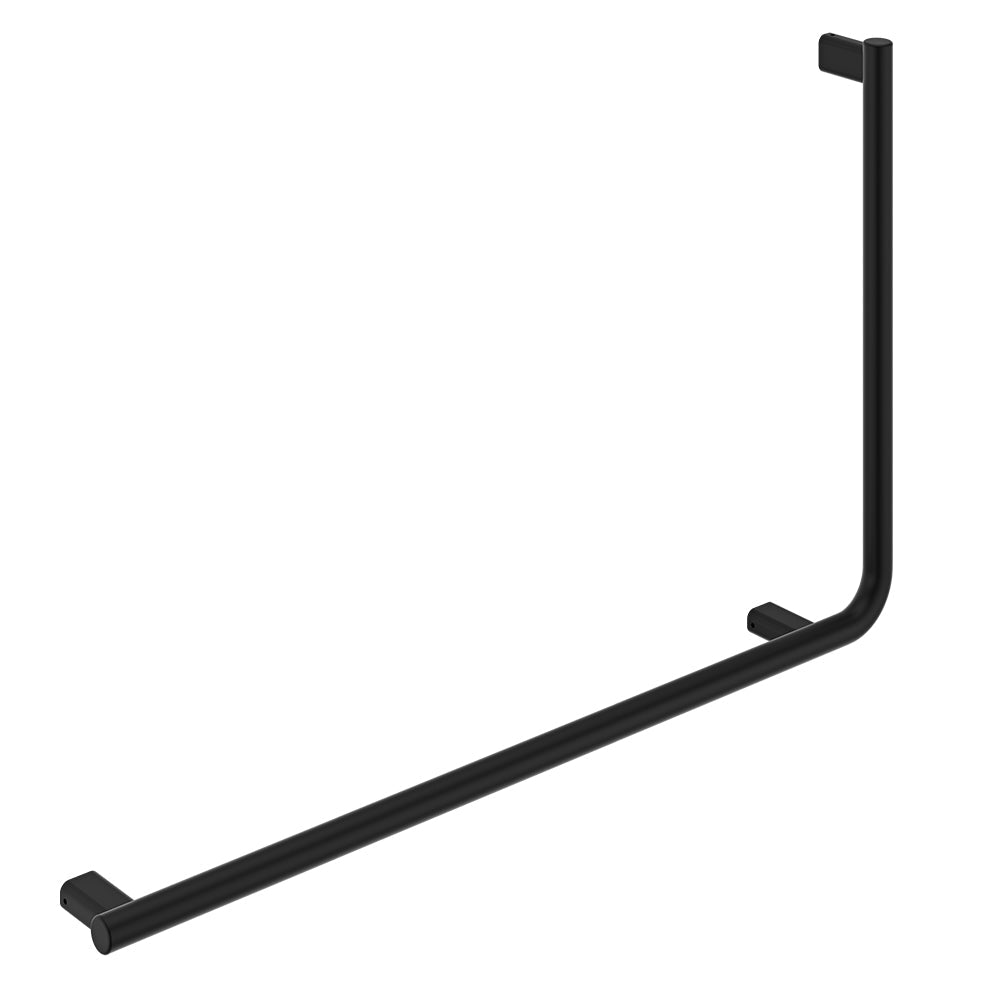 Fienza 90° Care Slimline Left-Hand Grab Rail - Matte Black