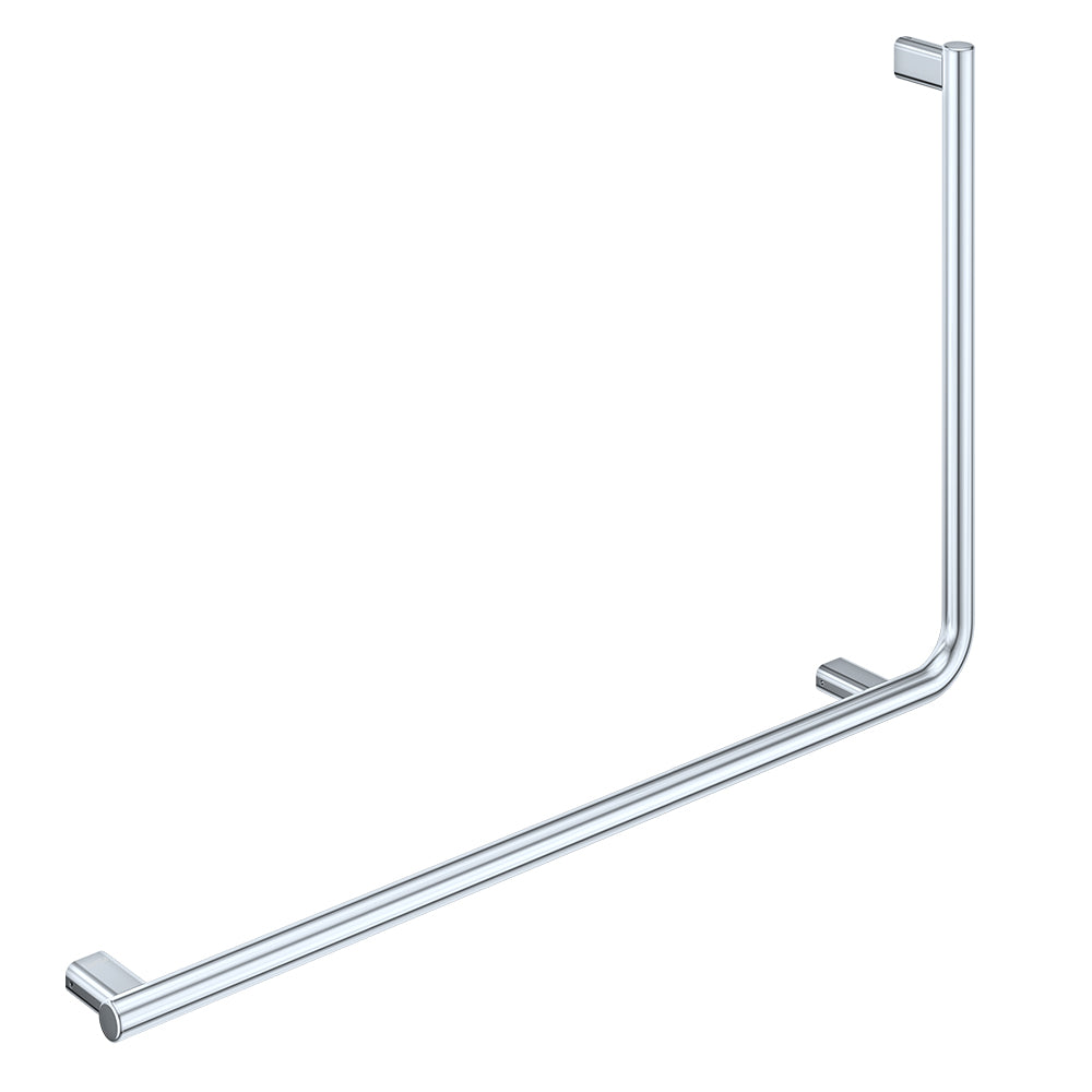 Fienza 90°  Care Slimline Left-Hand Grab Rail - Stainless Steel