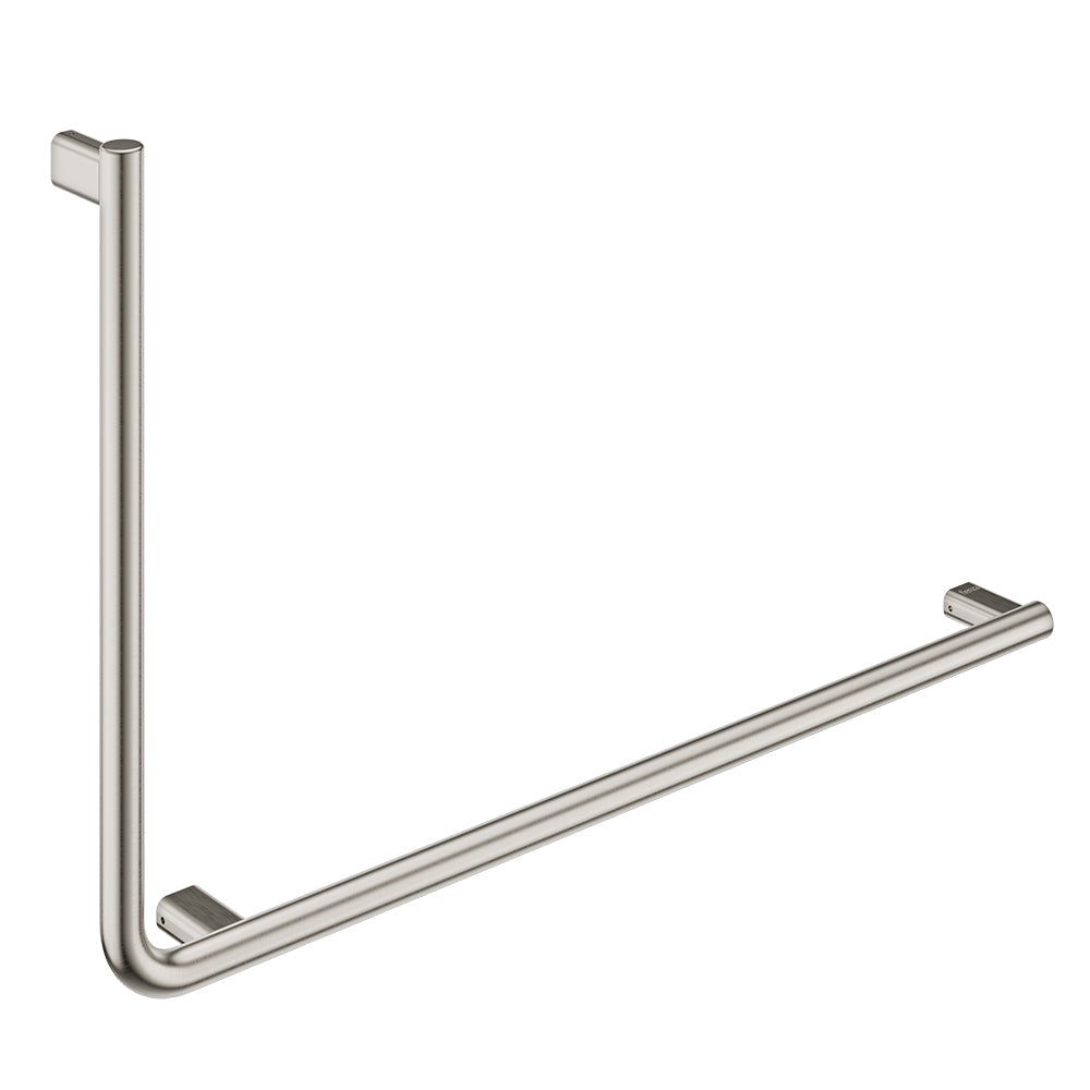 Fienza 90° Care Slimline Right-Hand Grab Rail - Brushed Nickel
