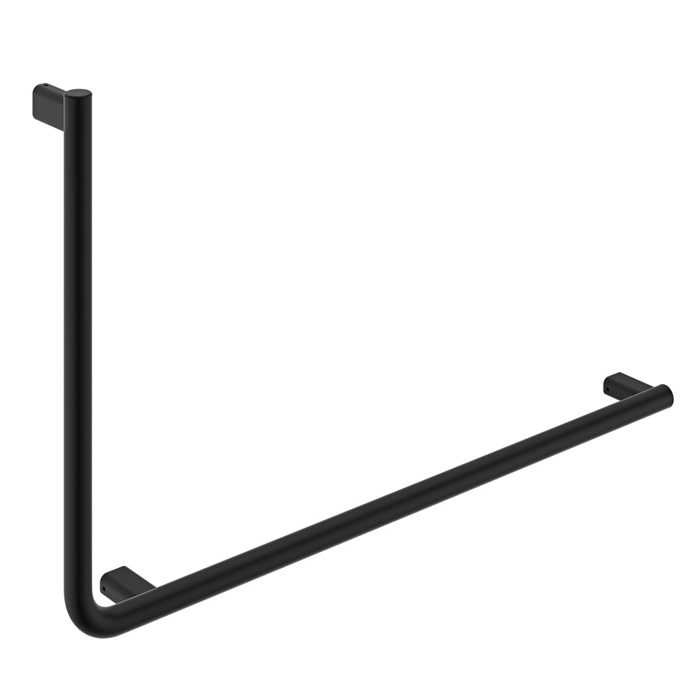 Fienza 90° Care Slimline Right-Hand Grab Rail - Matte Black