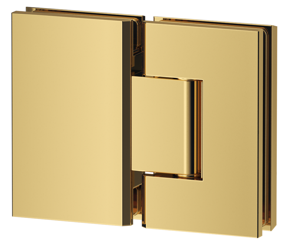 Bella Vista Shower Screen Hinge - Glass to Glass - Shiny Gold