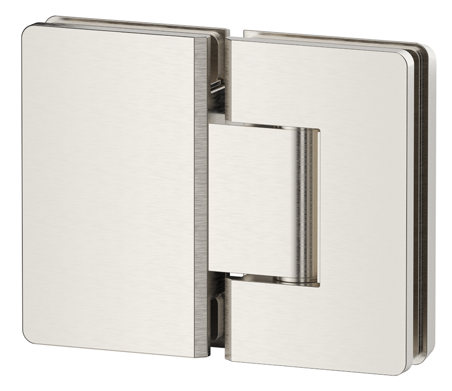 Bella Vista Shower Screen Hinge - Glass to Glass - Brushed Nickel