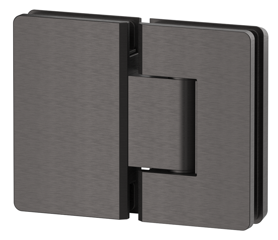 Bella Vista Shower Screen Hinge - Glass to Glass - Gun Metal