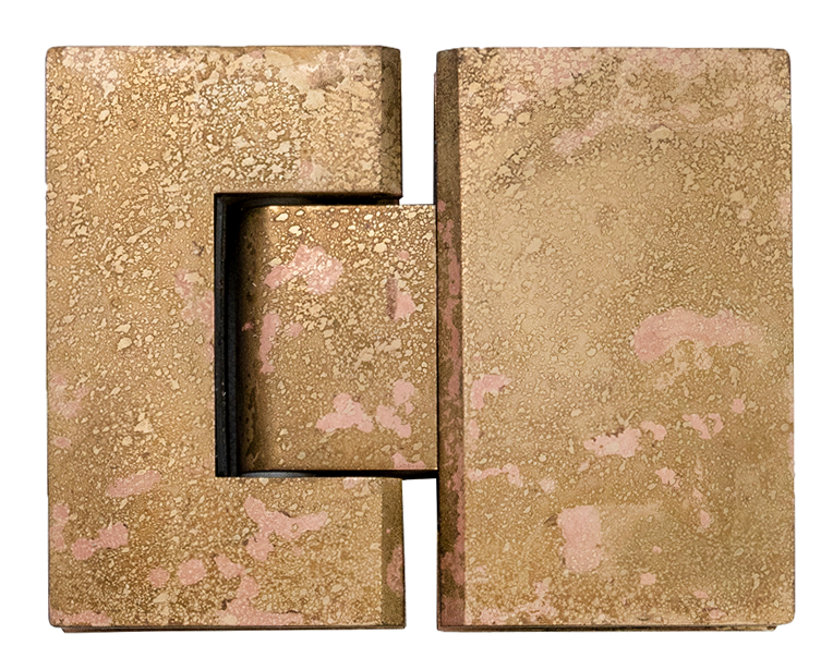 Bella Vista Shower Screen Hinge - Glass to Glass - Living Brass