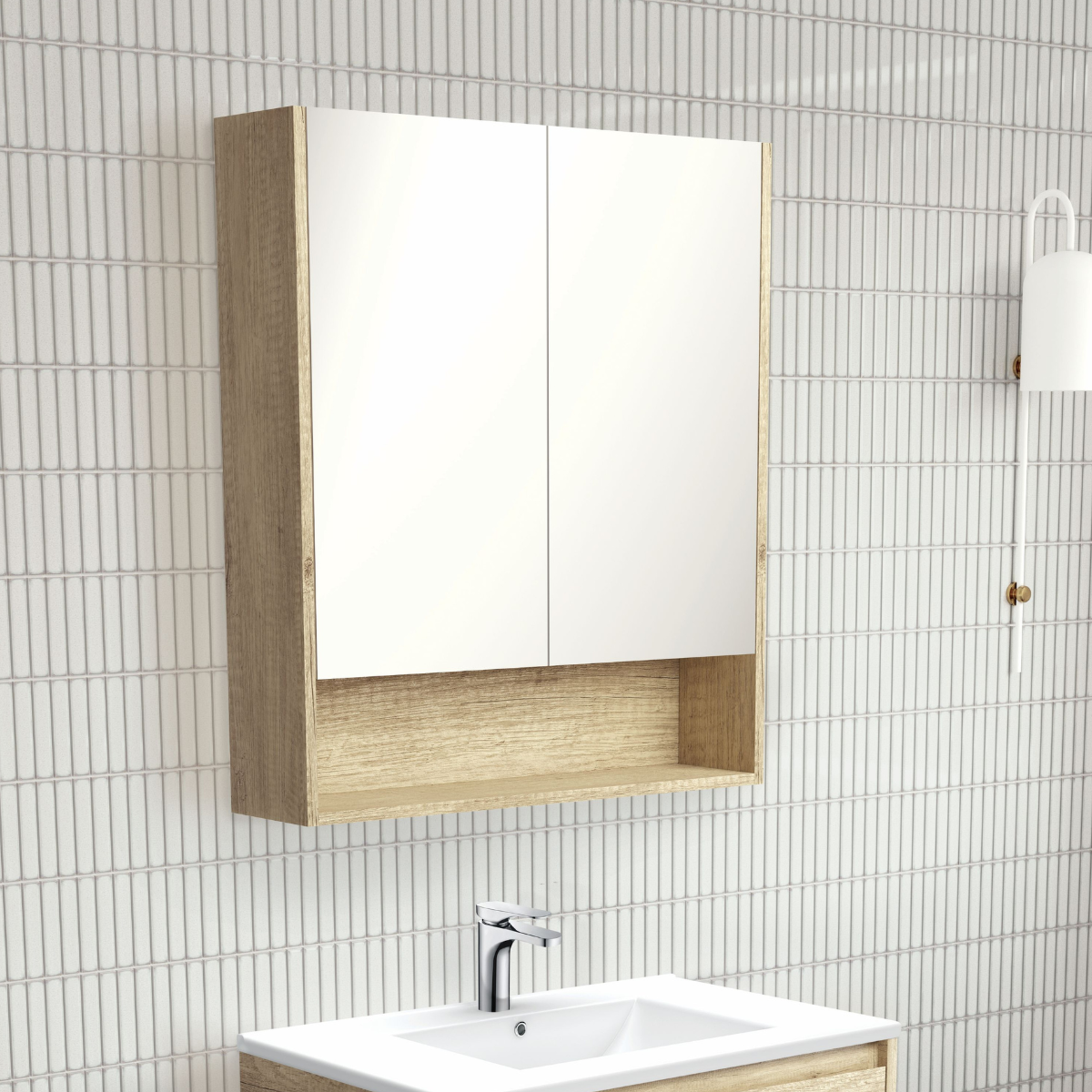Fienza LED Mirror Cabinet with Display Shelf