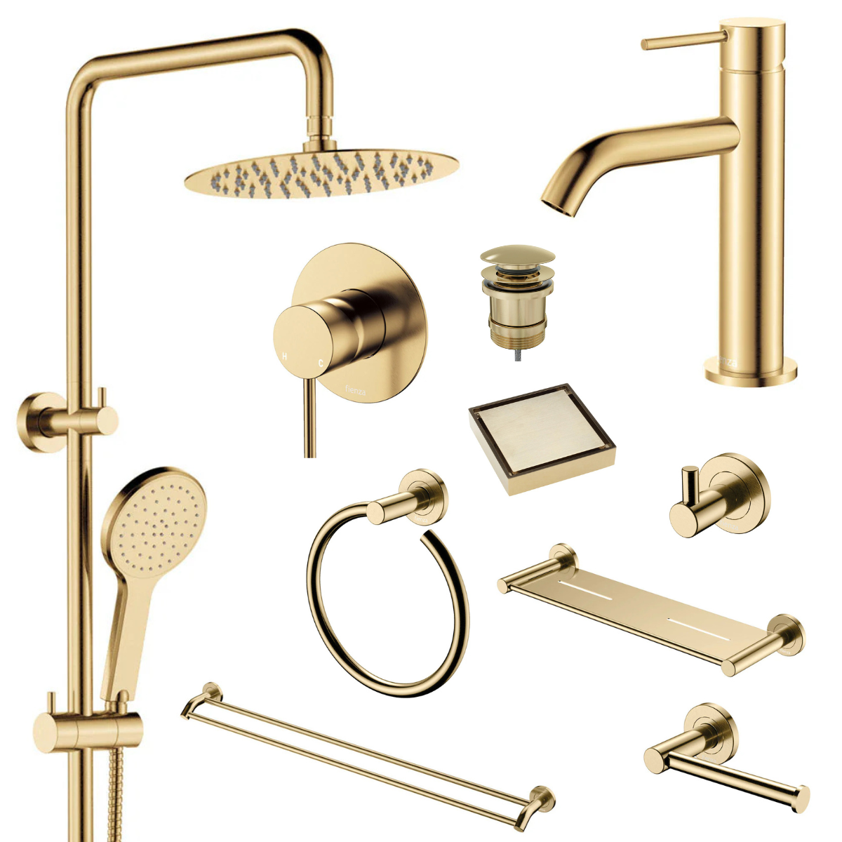 Fienza Kaya Bathroom 10 Piece Package – Urban Brass