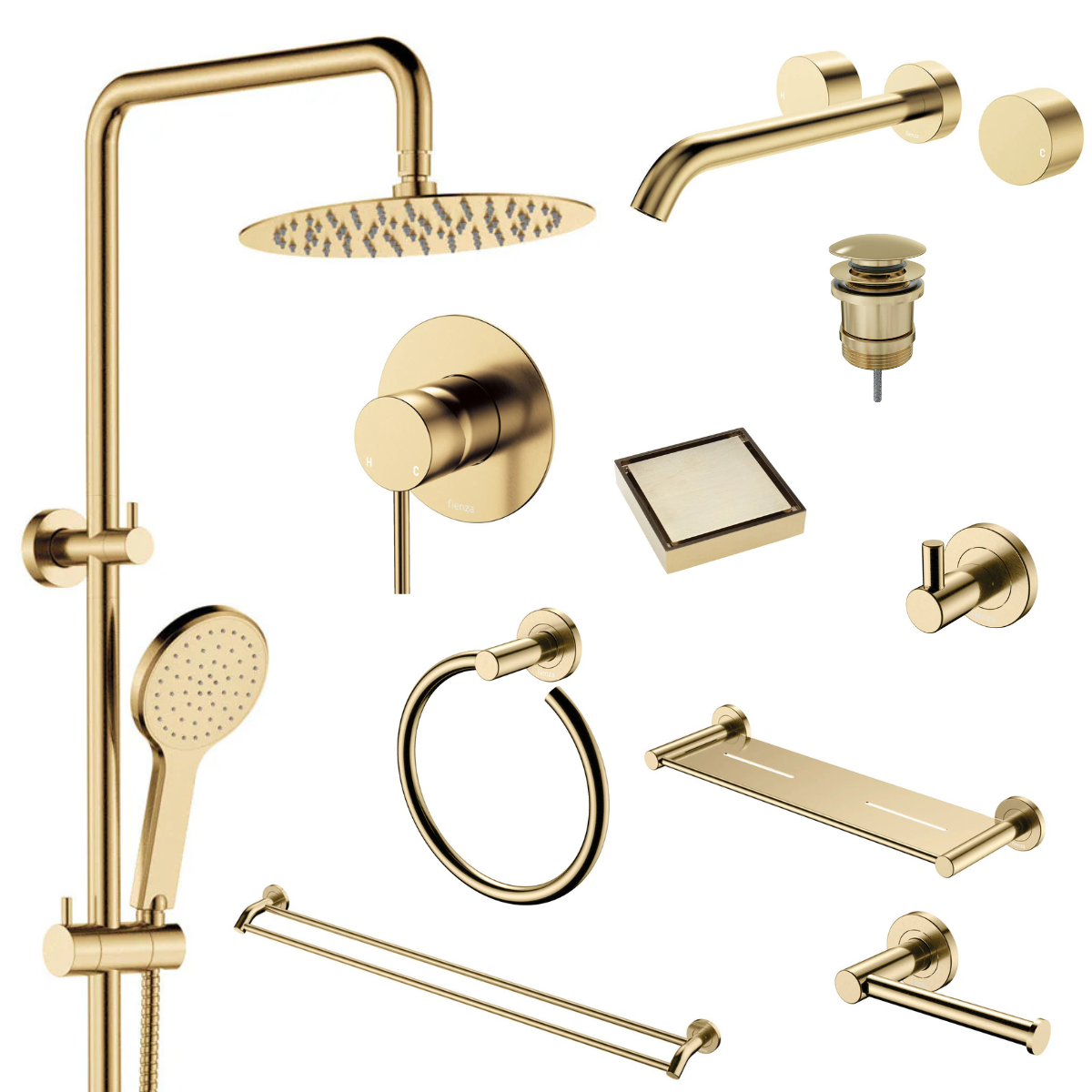 Fienza Kaya Bathroom 10 Piece Package – Urban Brass