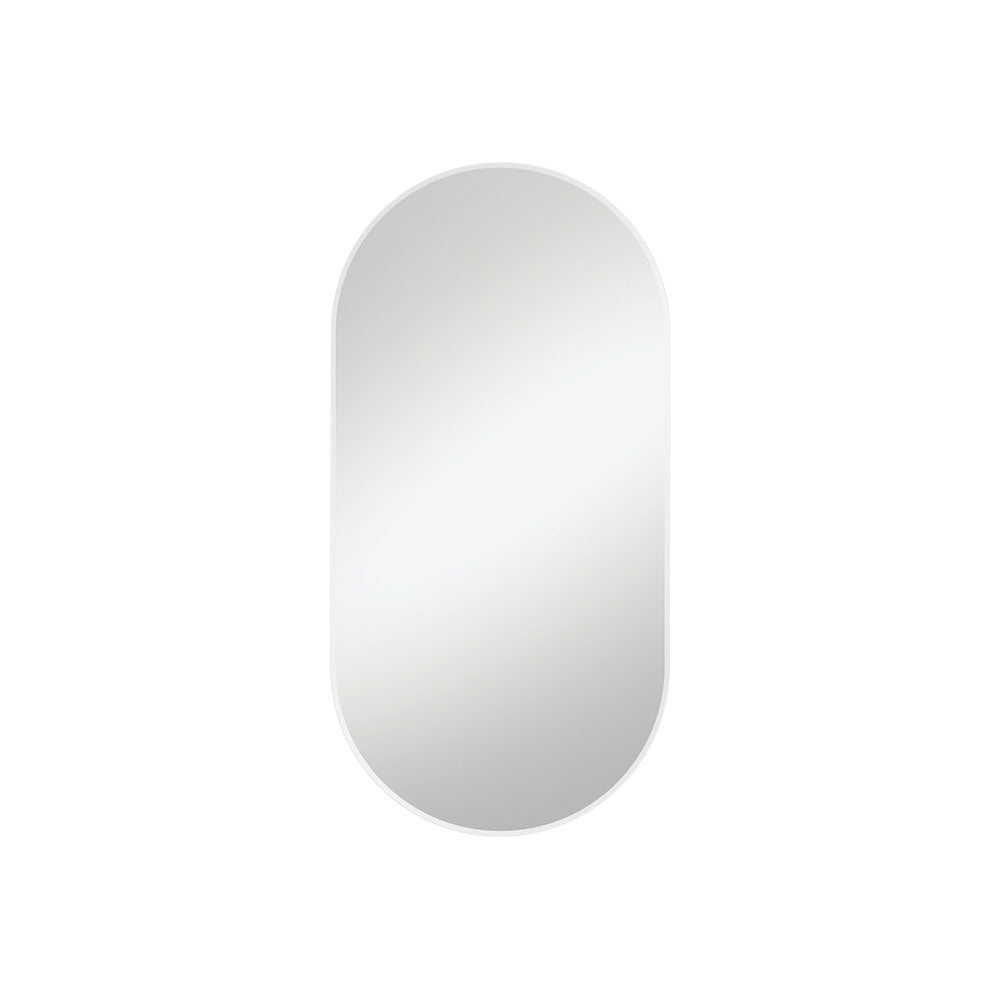 Empire Matte Framed Mirror, 450 x 900mm, Matte White