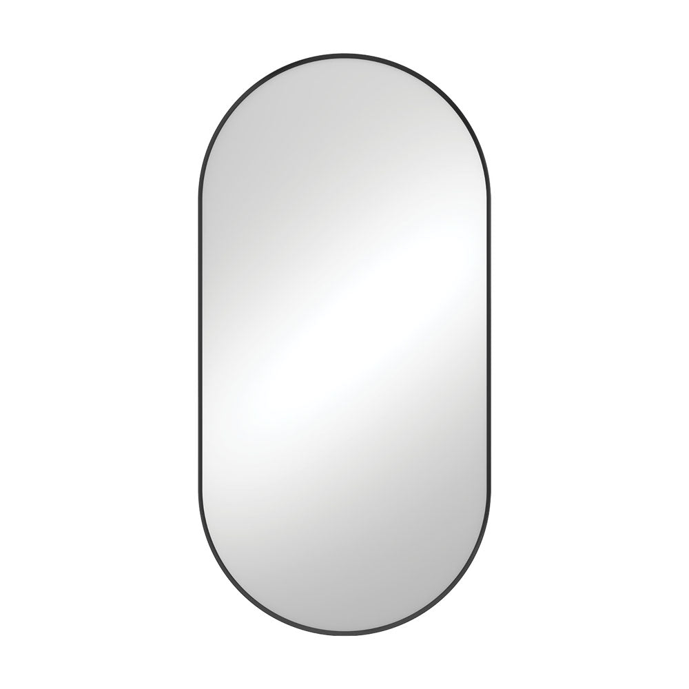 Empire Matte Framed Mirror, 600 x 1200mm, Matte Black