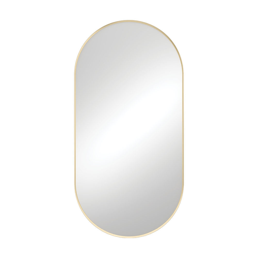 Empire Matte Framed Mirror, 600 x 1200mm, Urban Brass