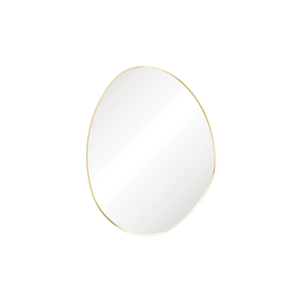 Pebble Urban Brass Asymmetrical Framed Mirror, 700 x 920mm
