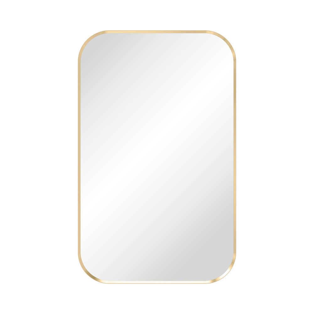 Tono Urban Brass Soft Square Framed Mirror, 500 x 800mm