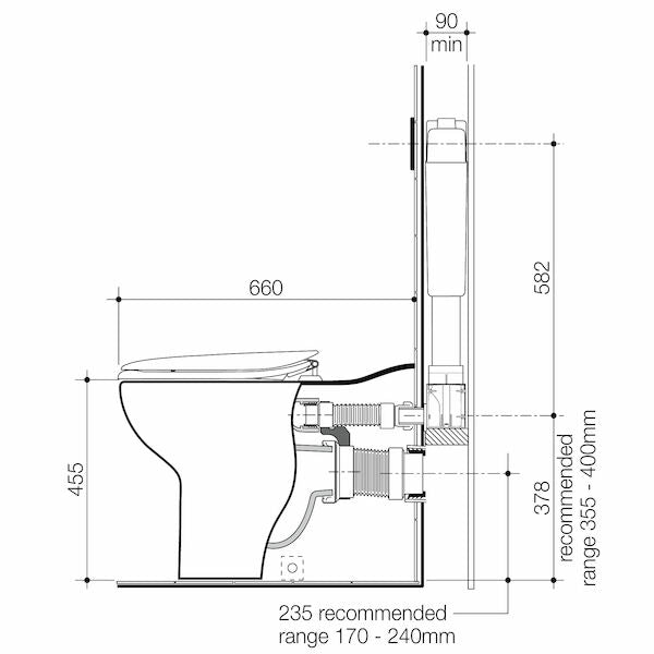 Caroma Flex Invisi Series II® Wall Faced Suite