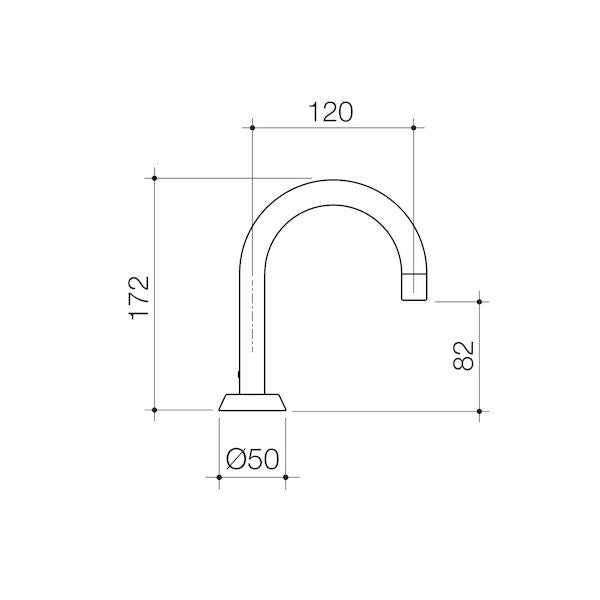 Caroma G Series+ Hob Basin Outlet - 120mm