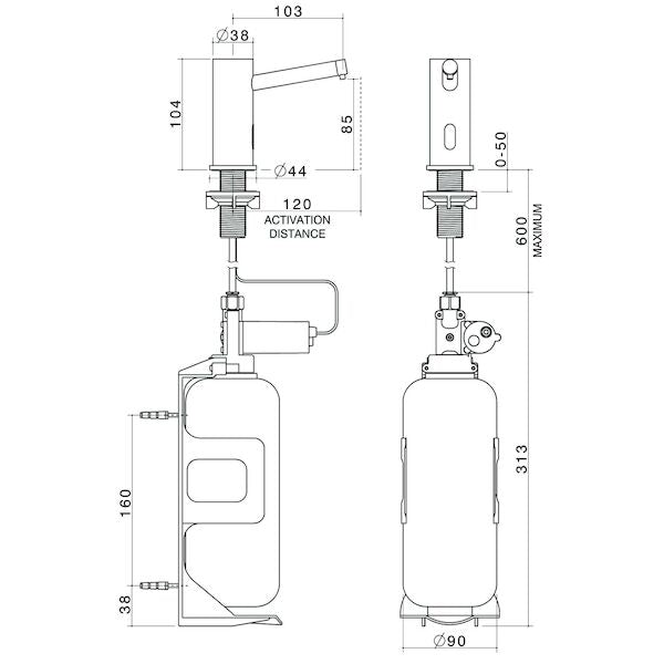 Caroma G SERIES Electronic Hands-Free Soap Dispenser
