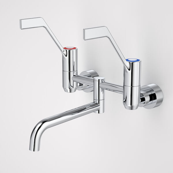 Caroma G Series+ Underslung Exposed Wall Sink Set (200mm outlet + 150mm handles) - Lead Free