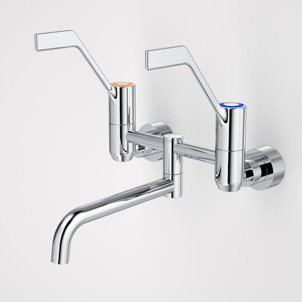 Caroma G Series+ Underslung Exposed Wall Sink Set (200mm outlet + 150mm handles) - Lead Free