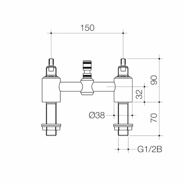 Caroma G Series+ Exposed Hob Sink Base Assembly (Lead Free)