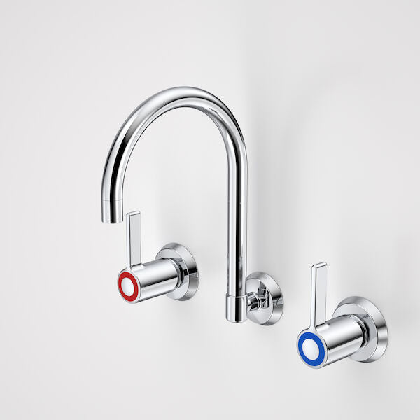 Caroma G Series+ Concealed Wall Sink Set (160mm outlet + 80mm handles) - Lead Free