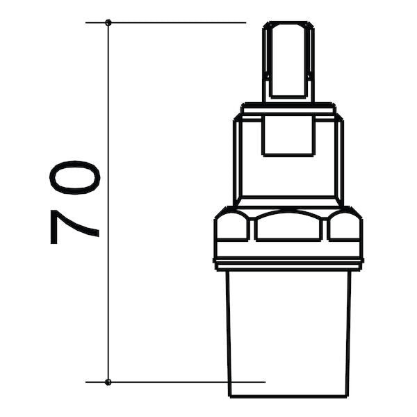 Caroma G Series C/Mic Disc 1/4T Basin Spindle (Pair) - Lead Free