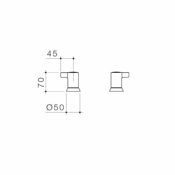 Caroma G Series+ Lever Basin Top Assembly - 45mm handles (Lead Free)