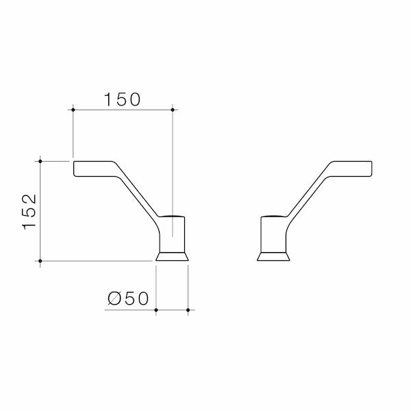 Caroma G Series+ Lever Basin Top Assembly - 150mm handles (Lead Free)
