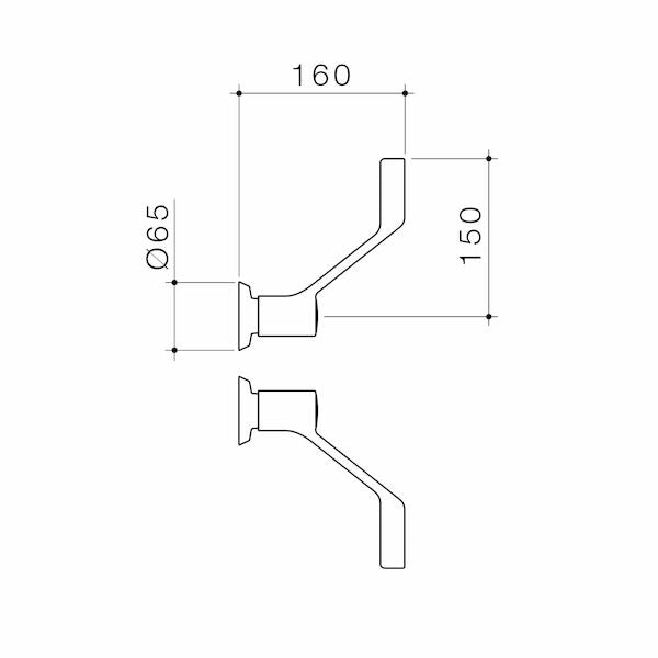 Caroma G Series+ Lever Wall Tap Assembly - 150mm handles (Lead Free)