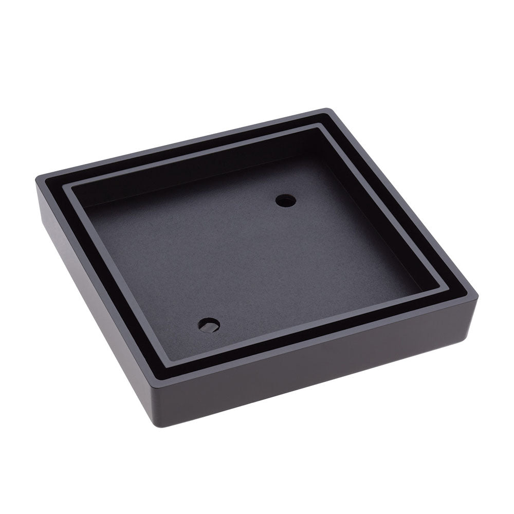 Fienza Square Tile Bed Floor Waste, 90mm Outlet - Matte Black