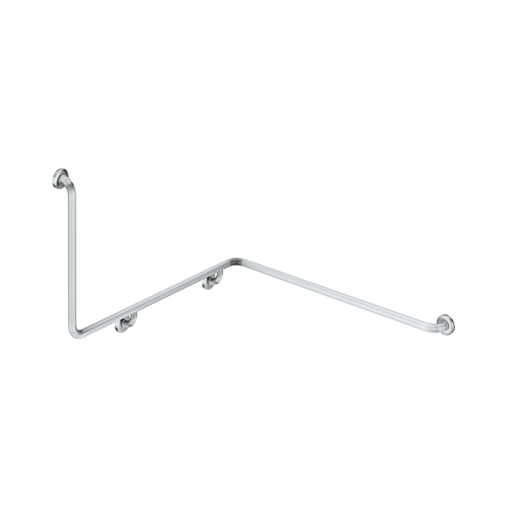 90° Accessible Right-Hand Wrap Around Grab Rail, Stainless Steel