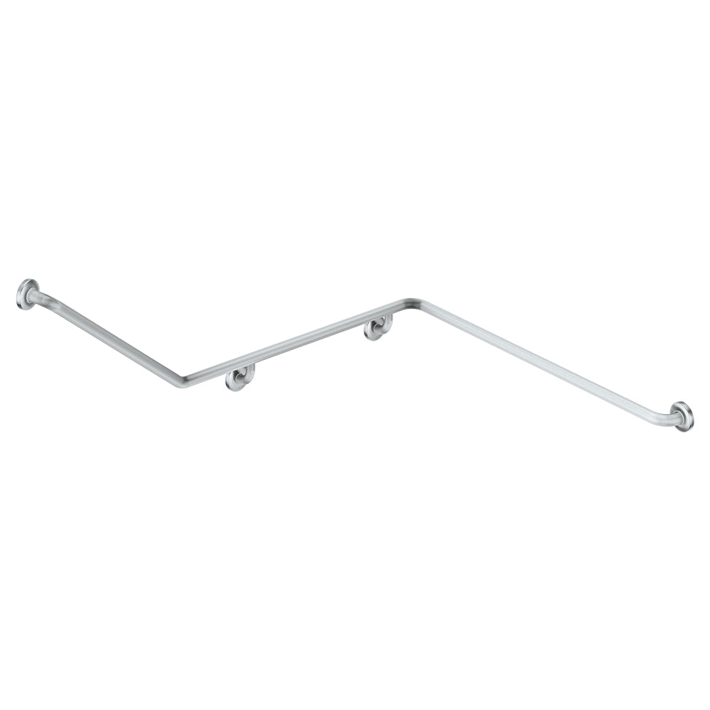 Fienza 140° Accessible Right-Hand Grab Rail - Stainless Steel