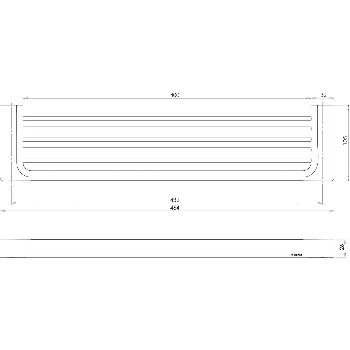 Phoenix Gloss Shower Shelf