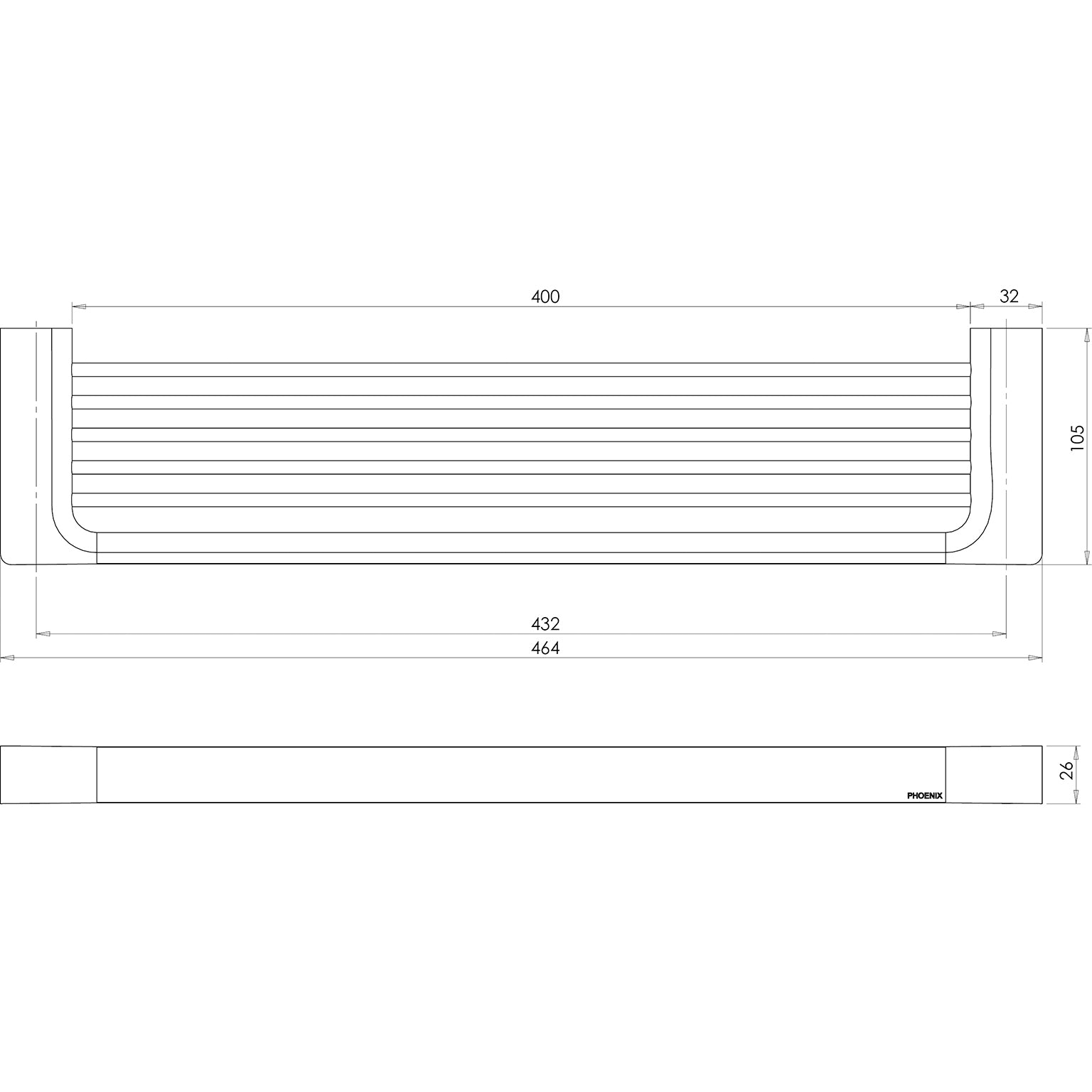 Phoenix Gloss Shower Shelf