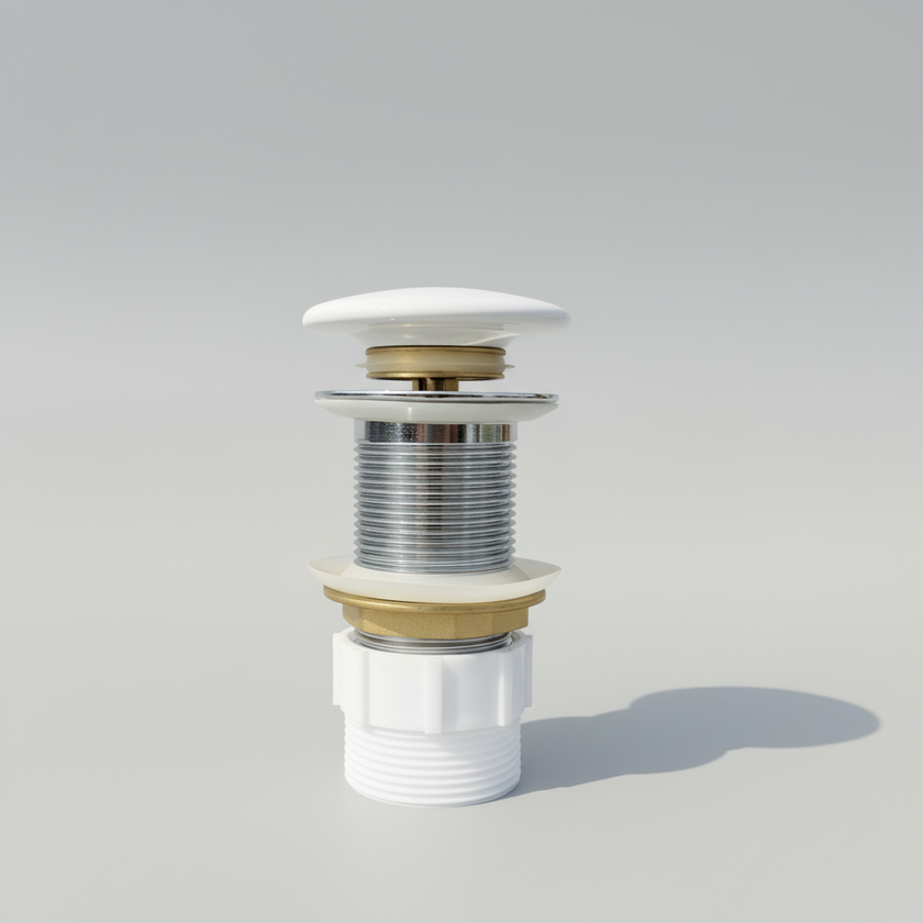 Pop-up waste 32 mm Non-over Flow with Gloss white Ceramic Cap