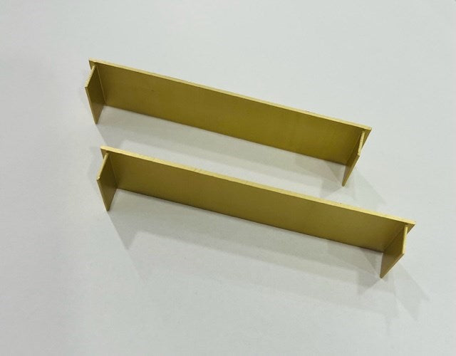 Muses 14mm End Cap Grates Brushed Yellow Gold