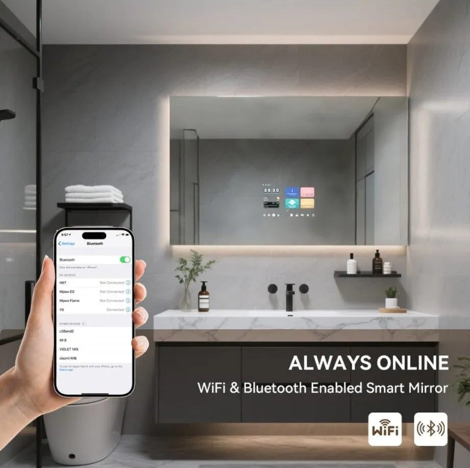 Litecon Nova Series N1 Rectangle Smart Mirror with Touch Display 1200mm