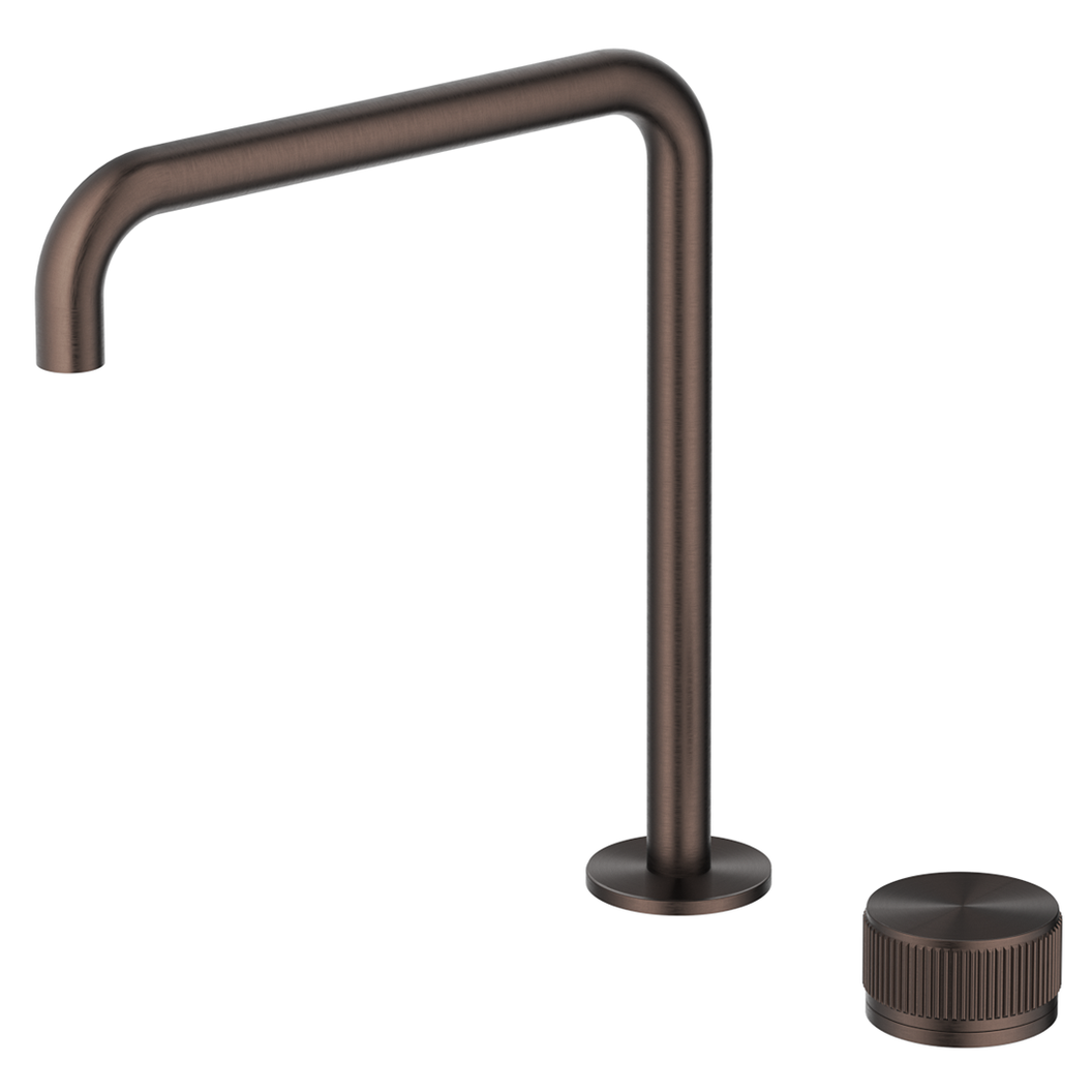 Bella Vista Mica Fluted Soft-Square Hob Sink/Basin Mixer Set