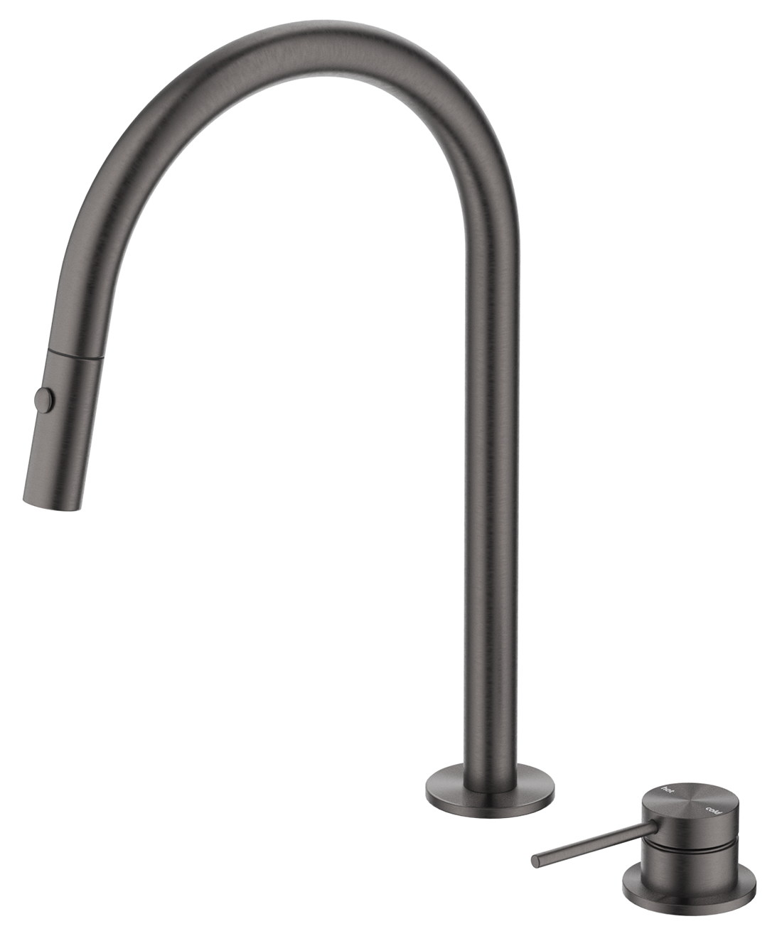 Bella Vista Mica Pull-Out Hob Mixer Set - Gun Metal