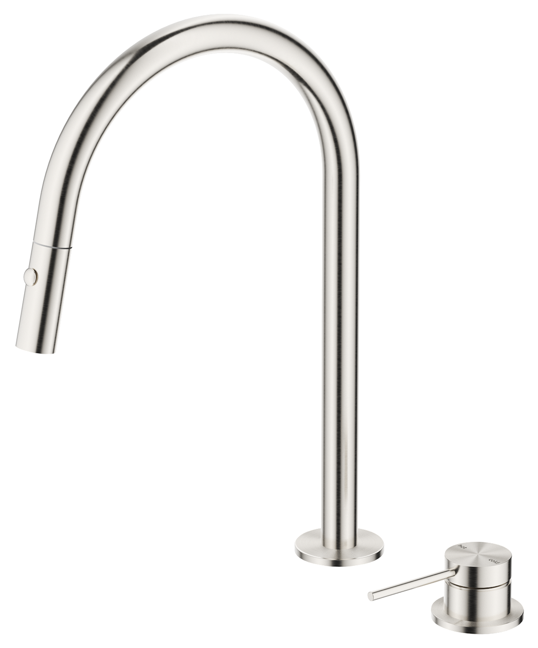 Bella Vista Mica Pull-Out Hob Mixer Set - Brushed Nickel