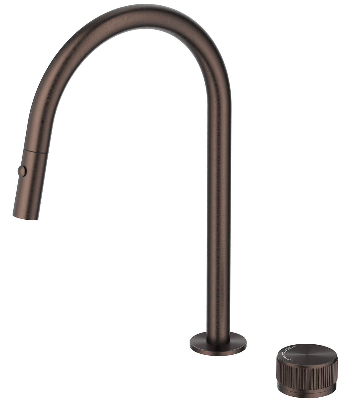 Bella Vista Mica Fluted Pull-Out Hob Mixer Set - Dusk Bronze