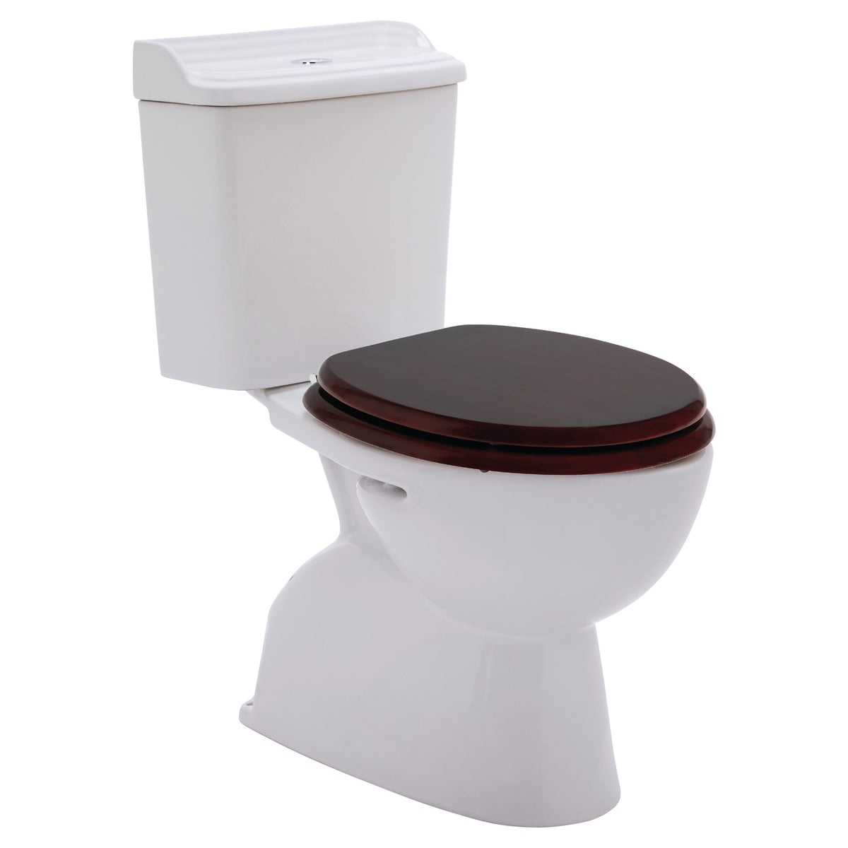 Johnson Suisse Colonial II Close Coupled Toilet Suite - S Trap / Mahogany Seat