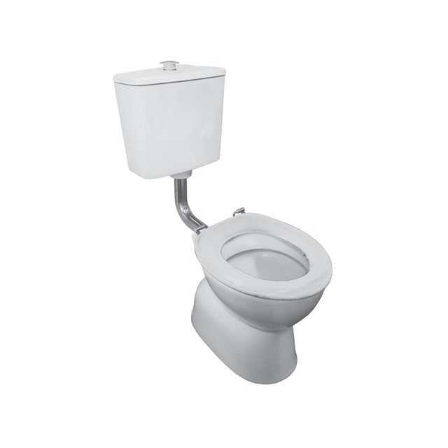 Johnson Suisse Plaza Assist Deluxe S Trap Toilet Suite - Blue Seat