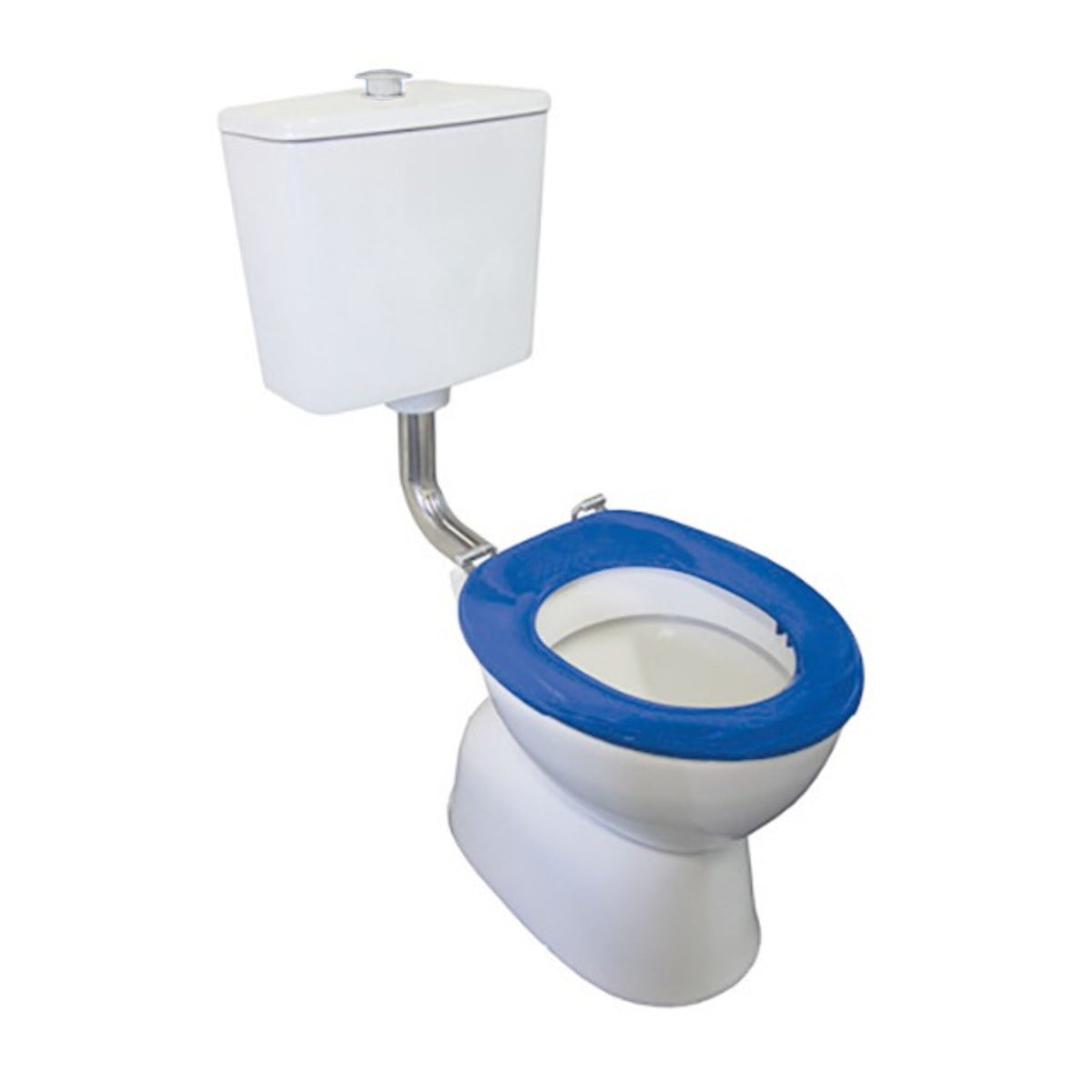 Johnson Suisse Plaza Assist Deluxe S Trap Toilet Suite - Blue Seat