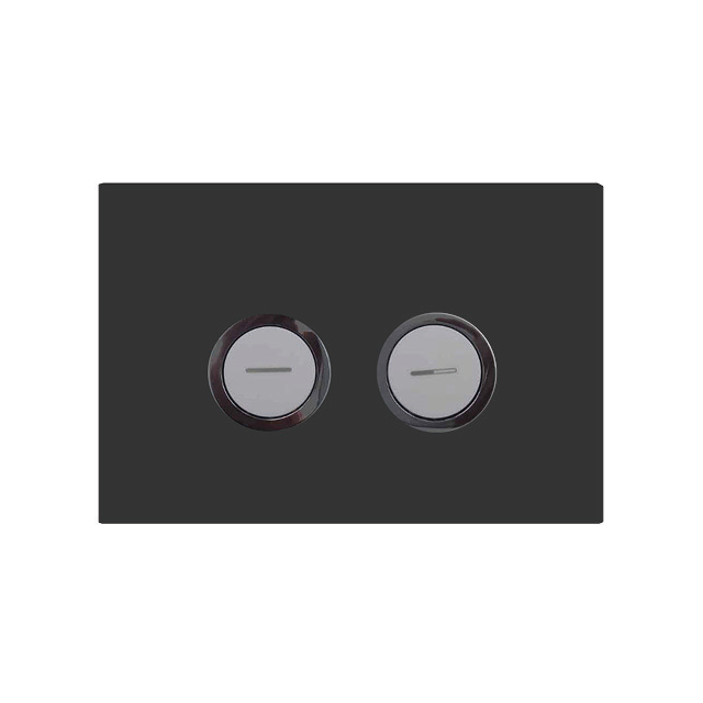 Johnson Suisse In-Wall Econoflush Air Button Flat Pneumatic - Black