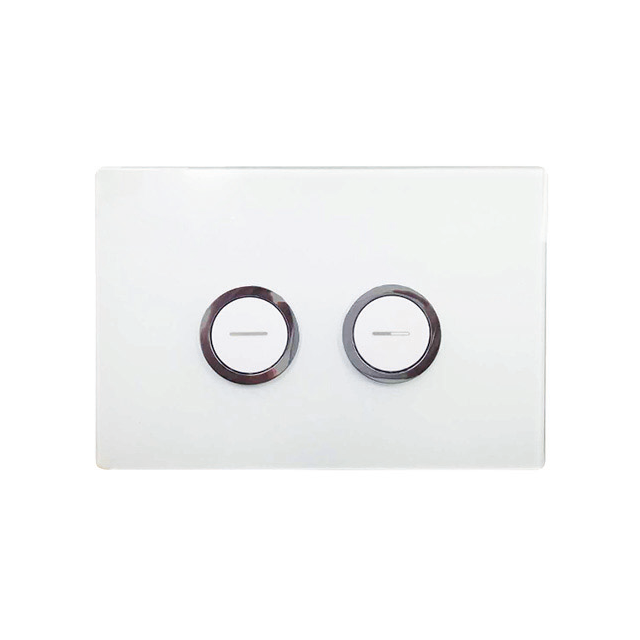 Johnson Suisse In-Wall Econoflush Air Button Flat Pneumatic - Polished Chrome