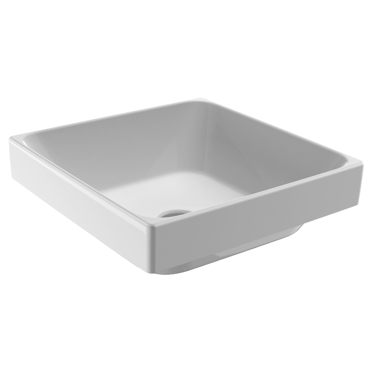 Johnson Suisse Gemelli Square Semi-Inset Basin 400 x 400mm - Chrome Pop-Up Waste