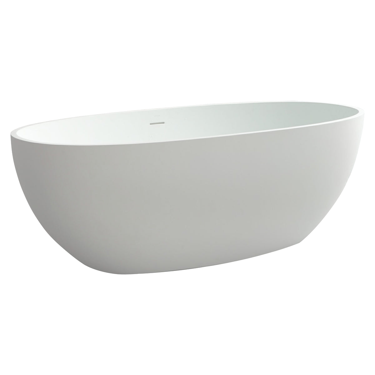 Johnson Suisse Gemelli Freestanding Solid Surface Bath 1650 mm Matte White