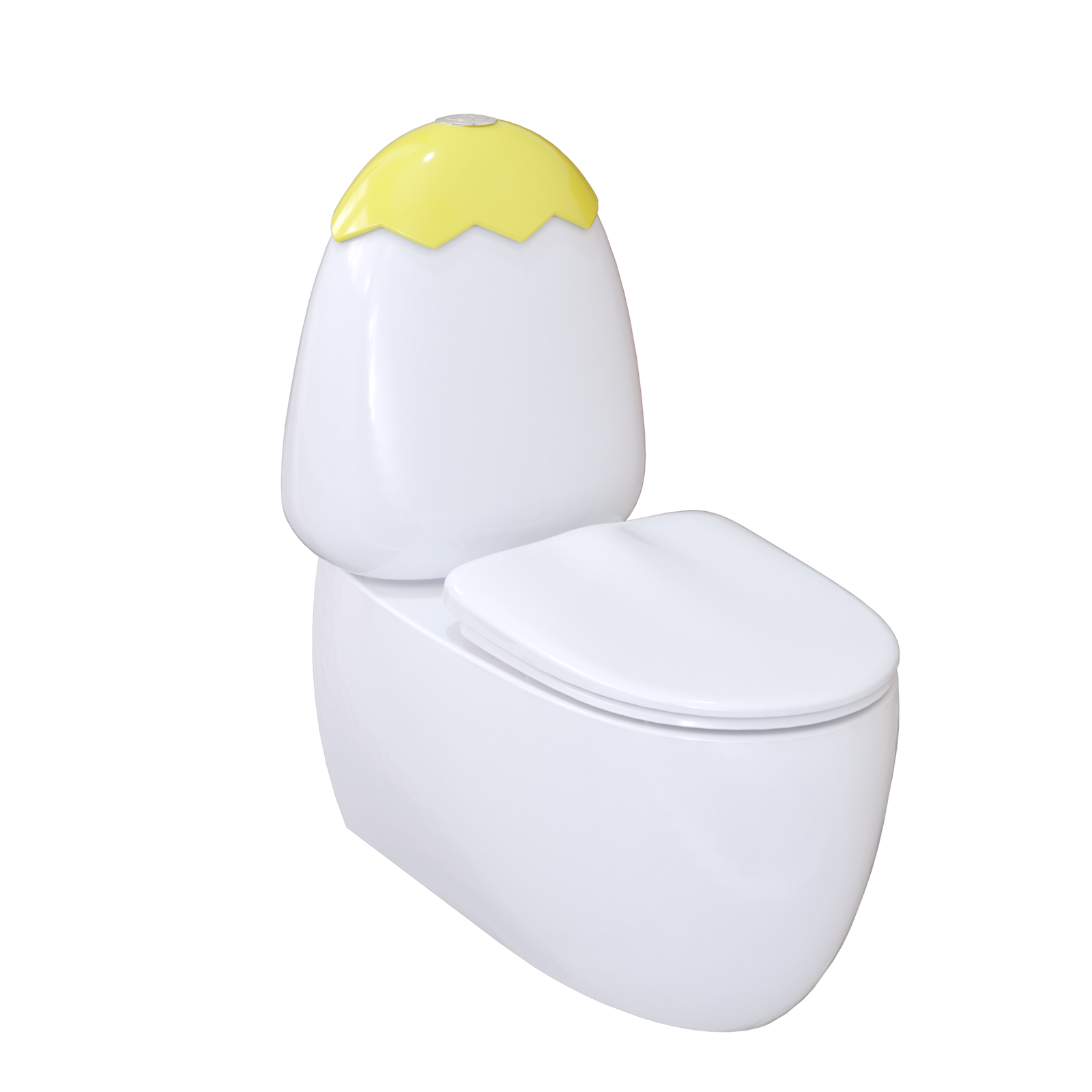 Johnson Suisse Egg Junior II Back to Wall Toilet Suite for Children - Yellow