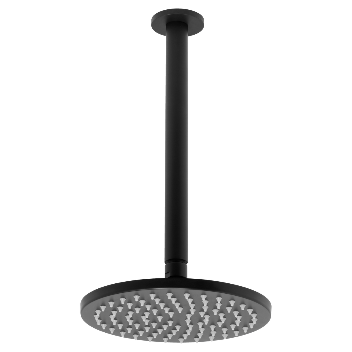 Johnson Suisse Venezia Overhead Rain Shower with 300mm Ceiling Arm - Matte Black