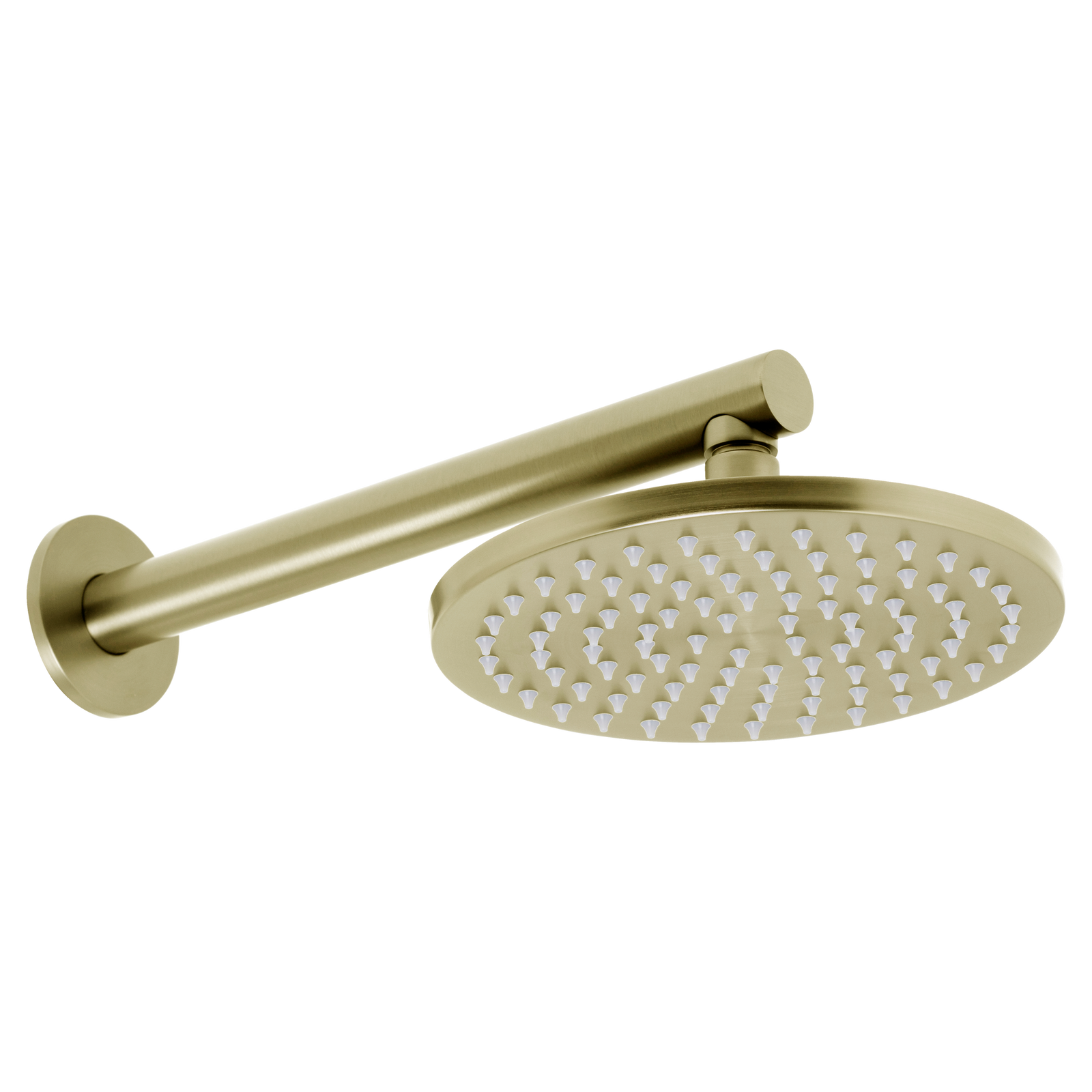 Johnson Suisse Venezia Overhead Rain Shower with 300mm Wall Arm - Brushed Brass
